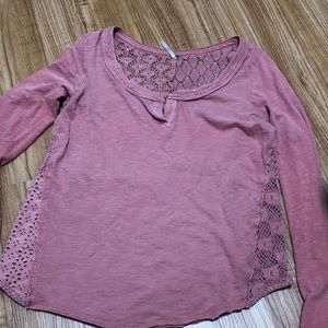 Free People blush pink long sleeve